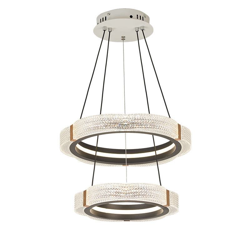 Elegante Doppelring Pendelleuchte