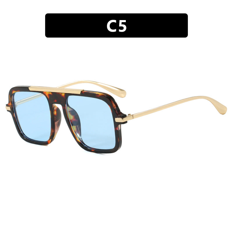 Damen quadratische Designer-Sonnenbrille mit goldenen Akzenten und schützendem UV-Filter Brehn