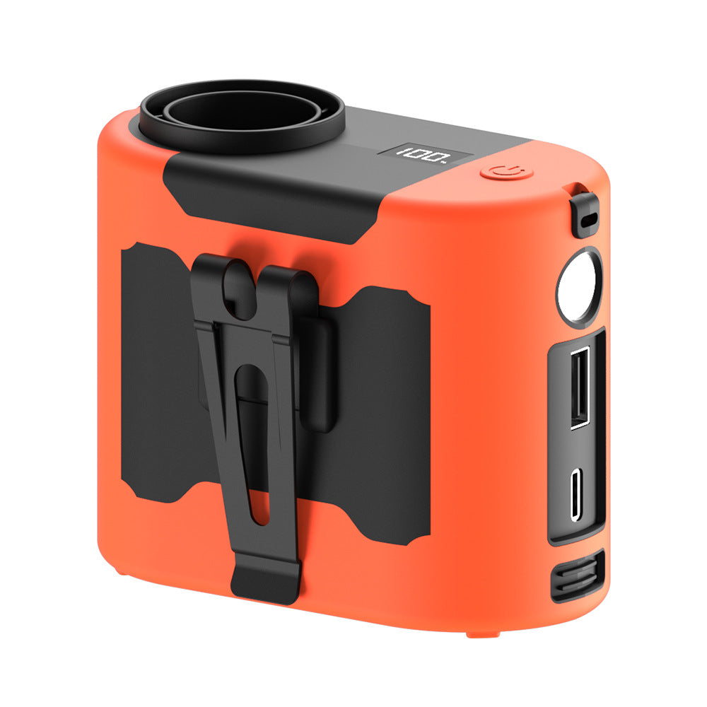 Unisex nan tragbarer Akku-Kompressor für Reifen mit digitalem Manometer LED Taschenlampe und USB Ladefunktion Brehn