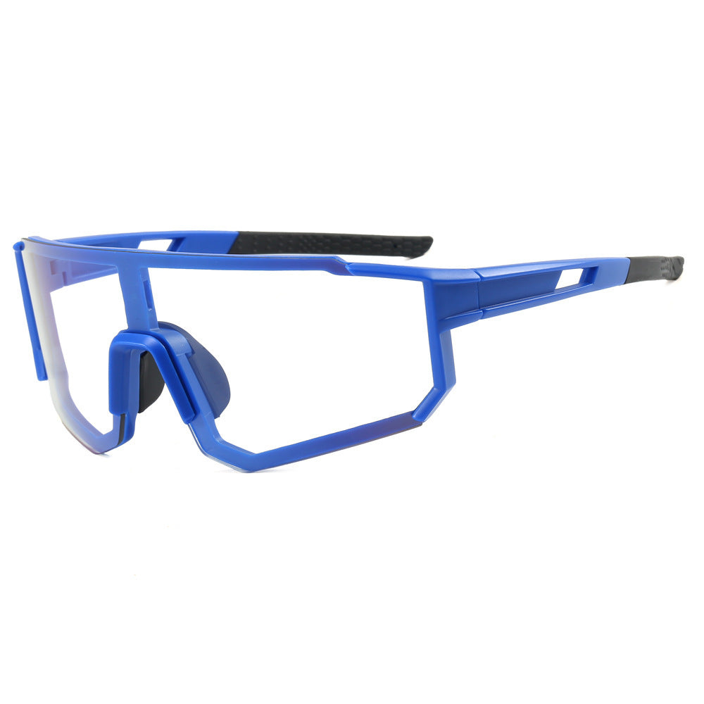 Damen sportliche Sonnenbrille im futuristischen Design mit breitem Sichtfeld Brehn