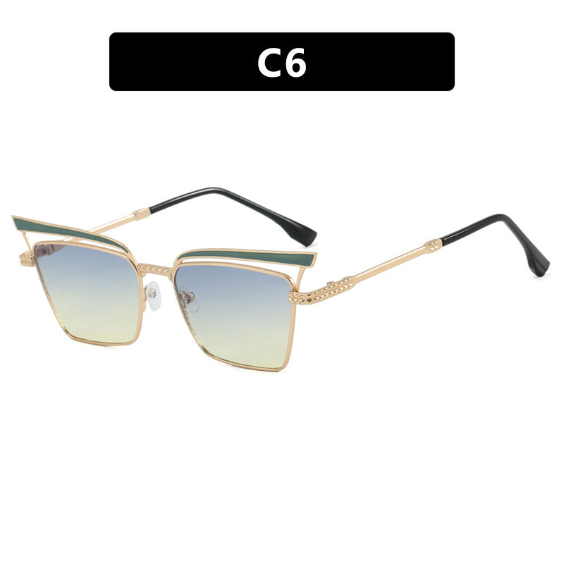 Damen quadratische Designer-Brille mit filigranem Metallrahmen Brehn