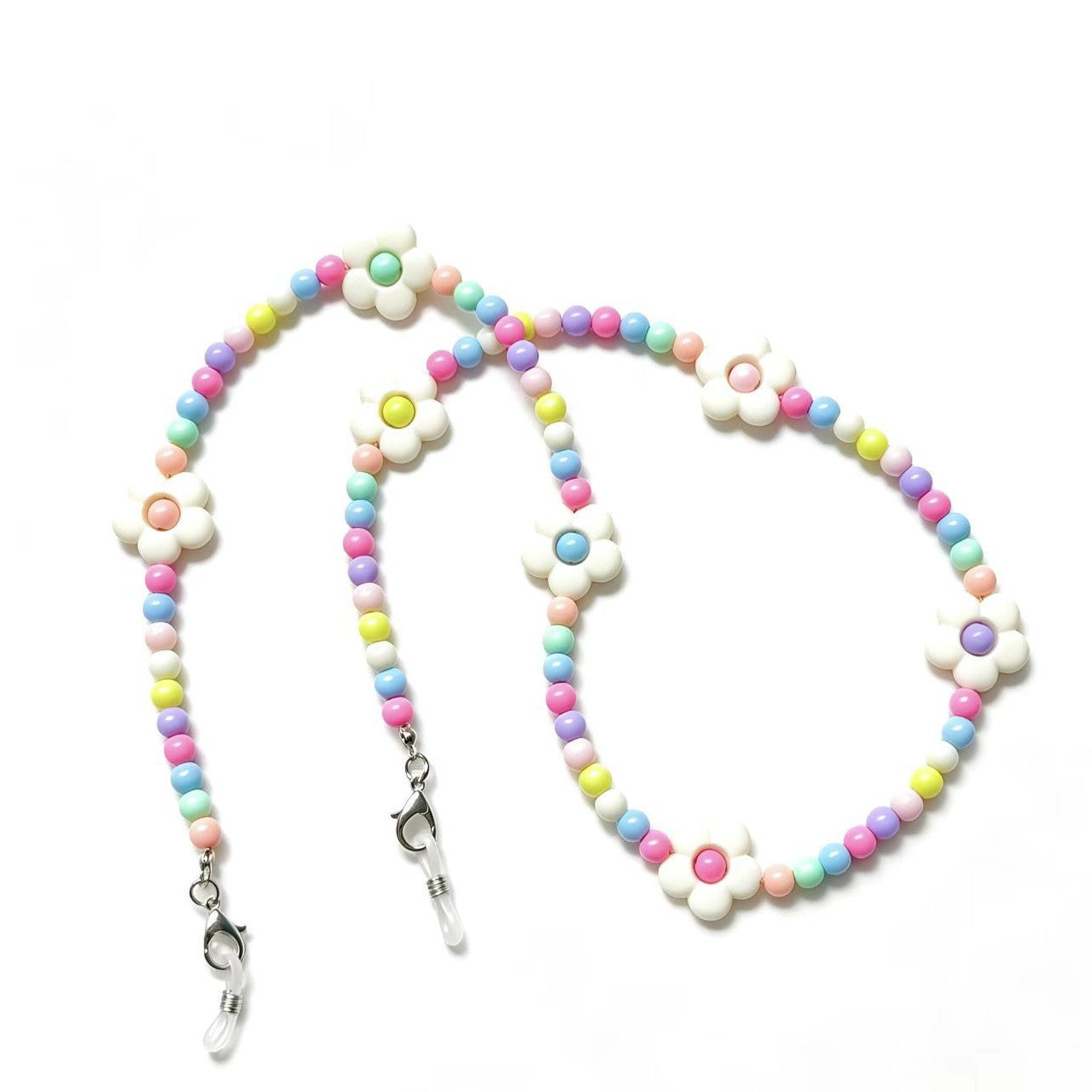 Verspielte Brillenhalterkette mit Blumenmotiven Brehn