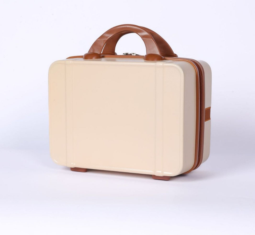 kompakte Hartschalen-Mini-Reise-Toilettentasche mit Top-Griff, sicherem Reißverschluss und stapelbarem Design Brehn