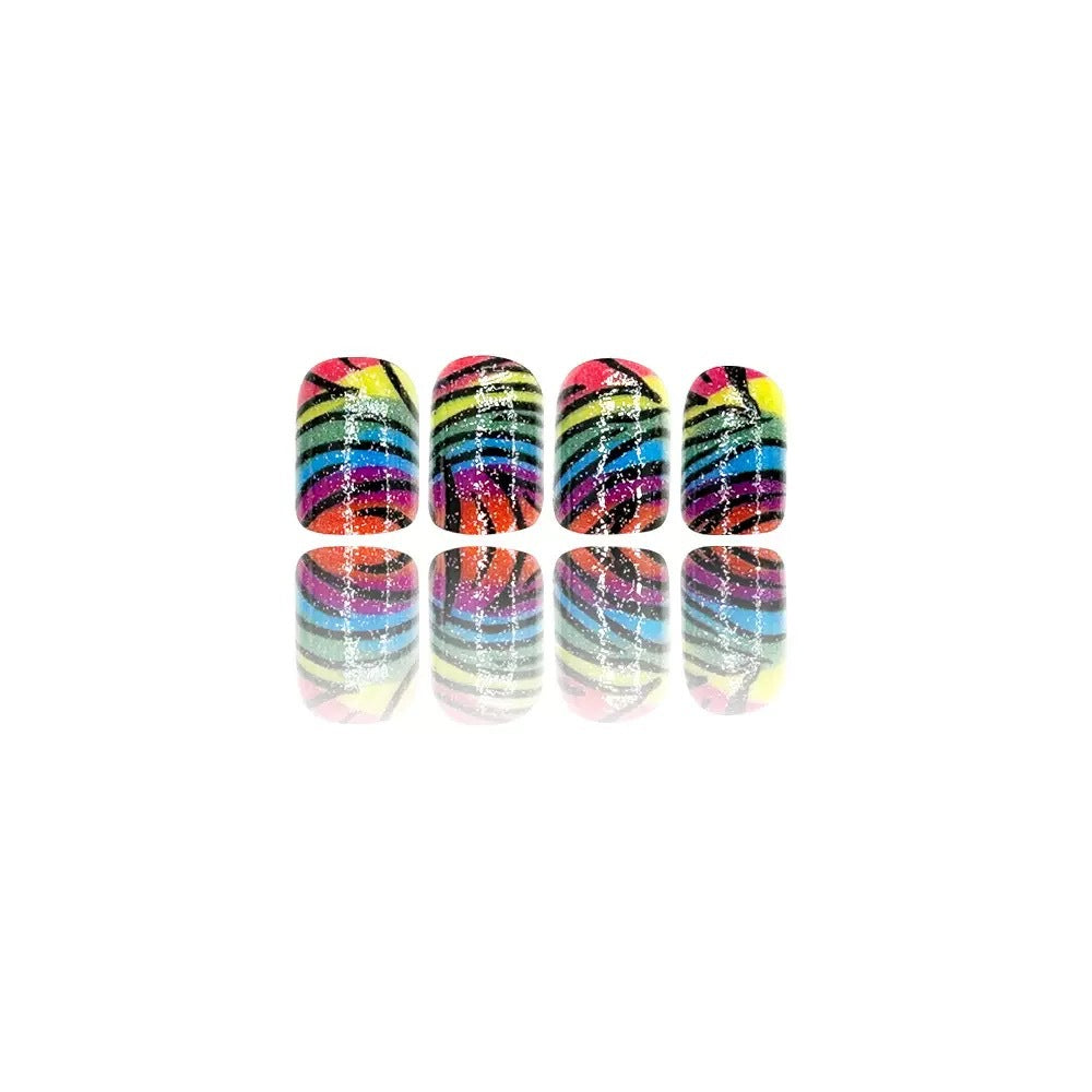 Kreatives Nagelkunstset mit glitzerndem Regenbogen-Muster Brehn