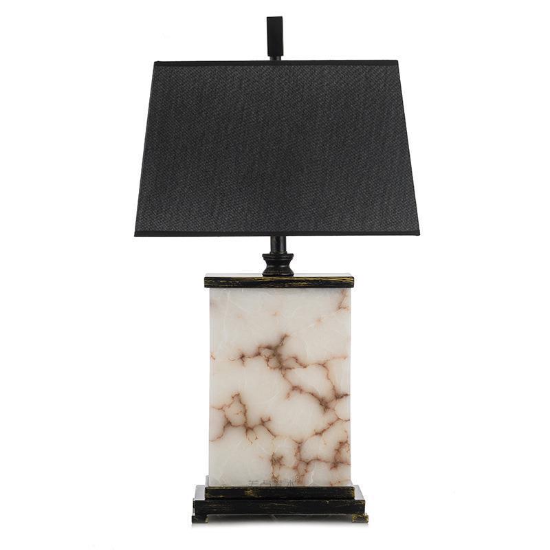 Zeitgenössische Marmor- und Stofftischlampe