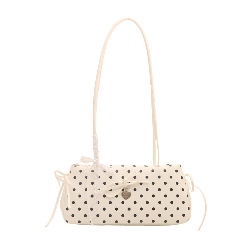 WoCharming Polka Dot Schleifen-Detail Handtasche Brehn