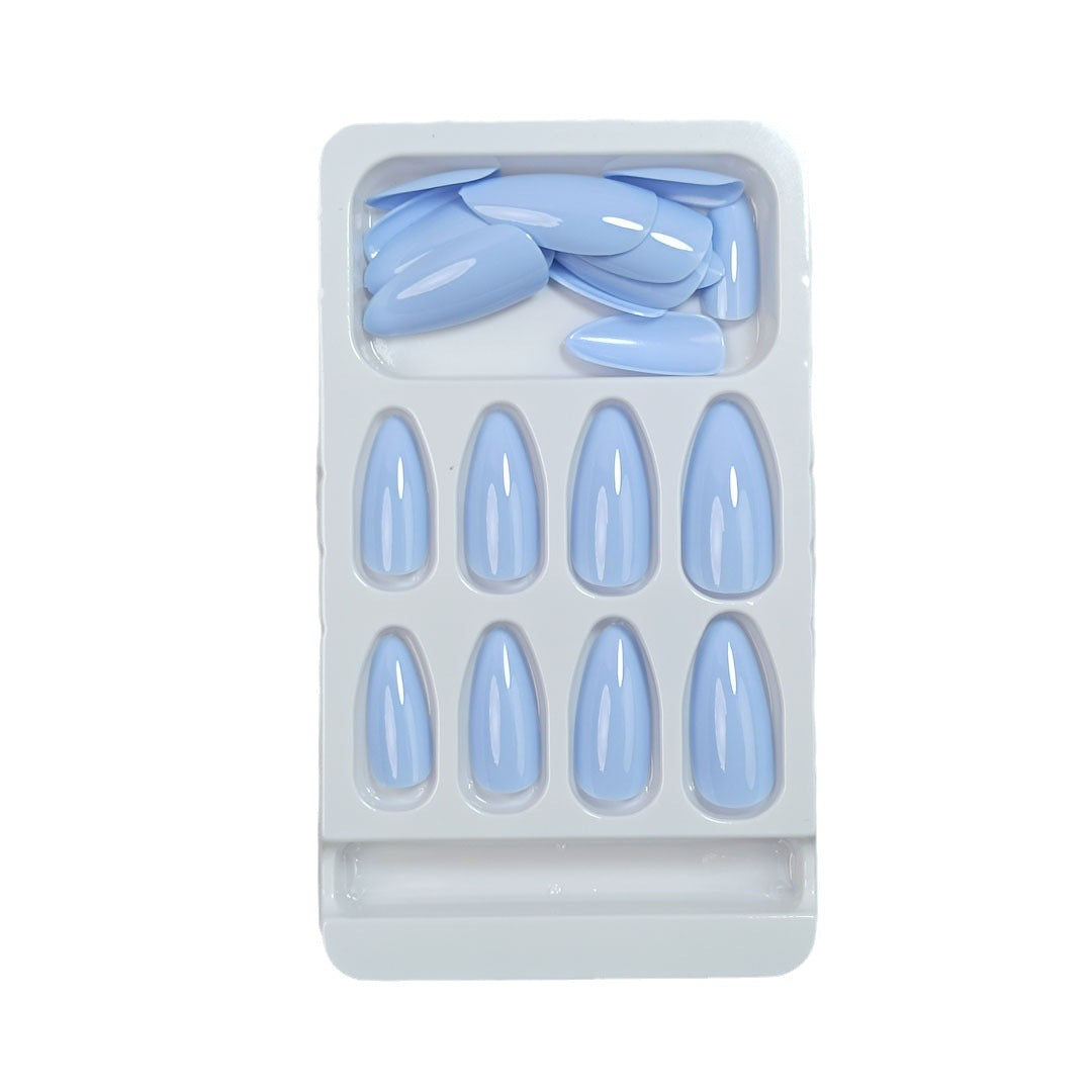 Premium Glossy Mandelförmige Press-On Nail Set Brehn