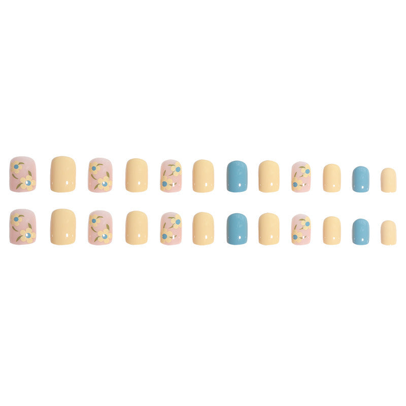 Blumen-Themen Press-On Nagelkunst Brehn