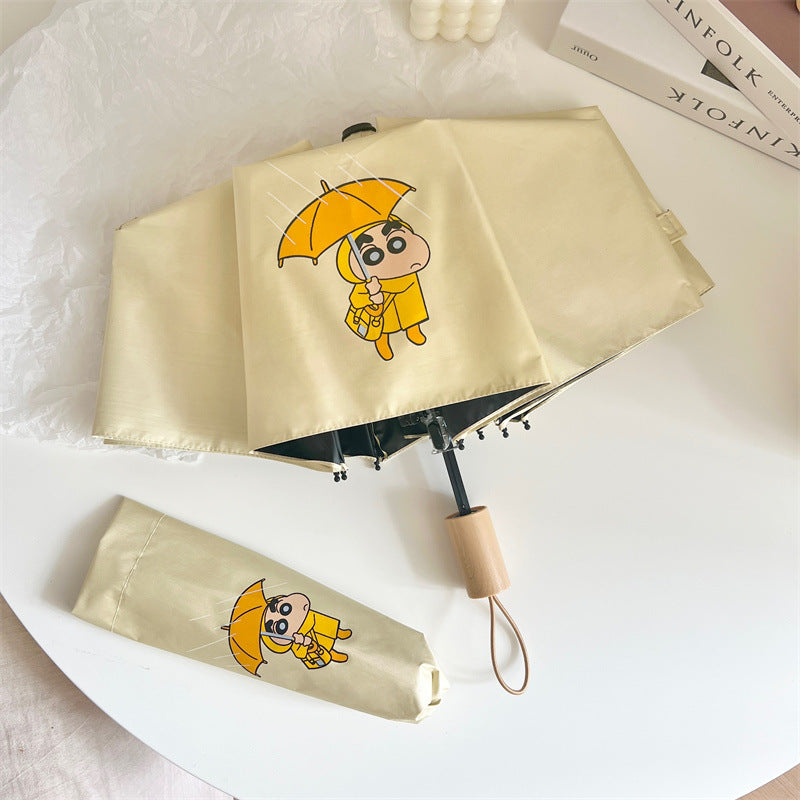 Damen Faltregenschirm mit kreativem Charakterdesign Brehn