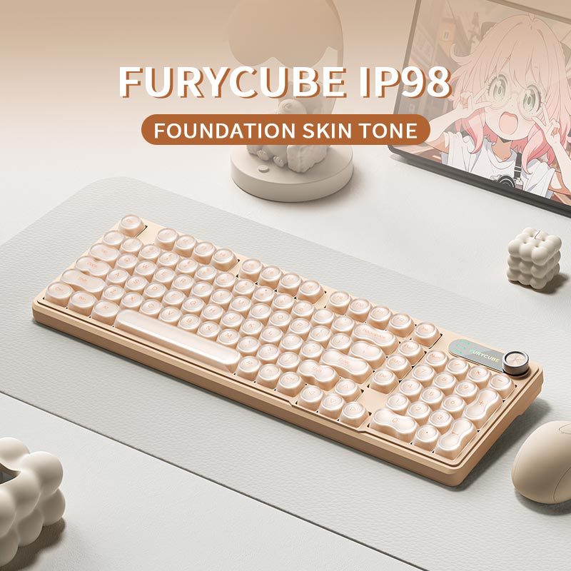 Retro Runde-Tasten Mechanische Tastatur Brehn