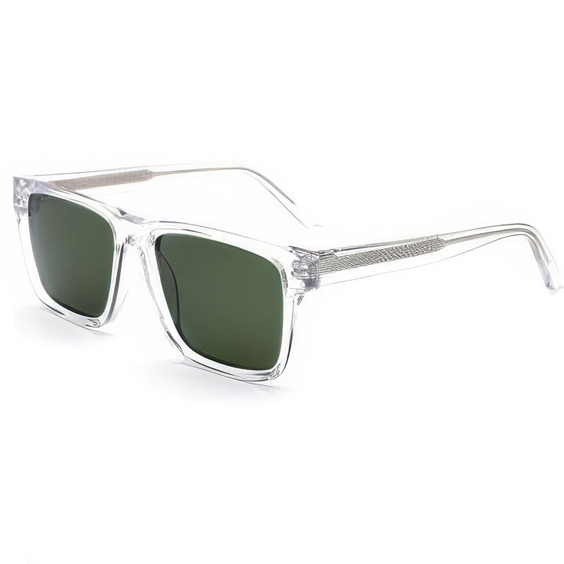 Damen modische Sonnenbrille mit klarem Kunststoffrahmen und multifunktionalen Gläsern Brehn