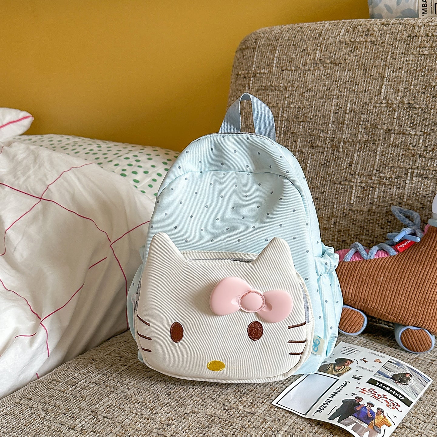 Kinder adorabeler Katzen-Thema Mini Schulrucksack