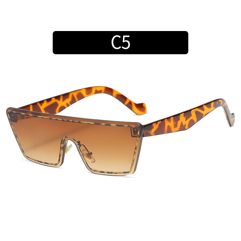 Übergroße geometrische Sonnenbrille trendiges Design
