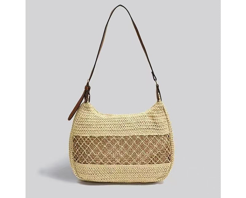 Damen Handtasche aus handgefertigtem Naturmaterial mit modischem Netzdesign Brehn
