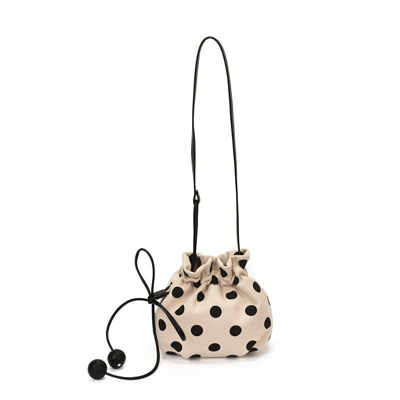 WoFun gepunkteter Mini-Handtasche mit Kordelzug Brehn