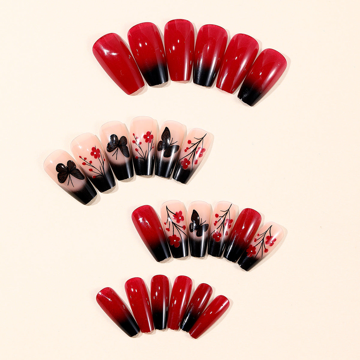 Künstlerische Ombre Nagelkunst Verlängerungen Brehn