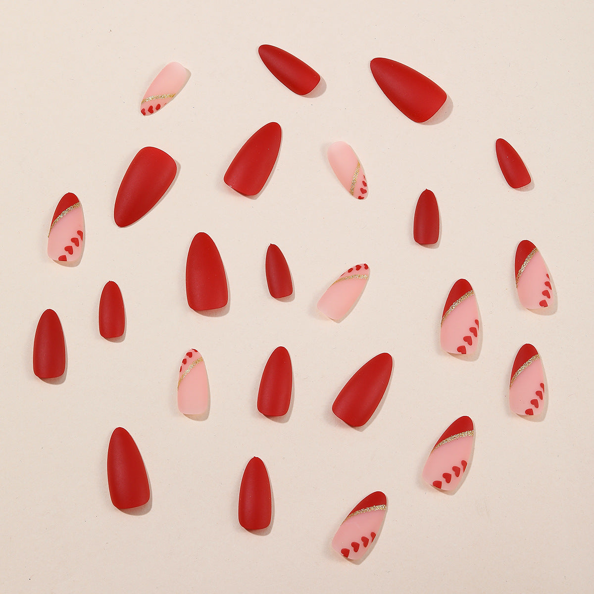 Heart-Accent Stiletto-Nagelkunst Brehn