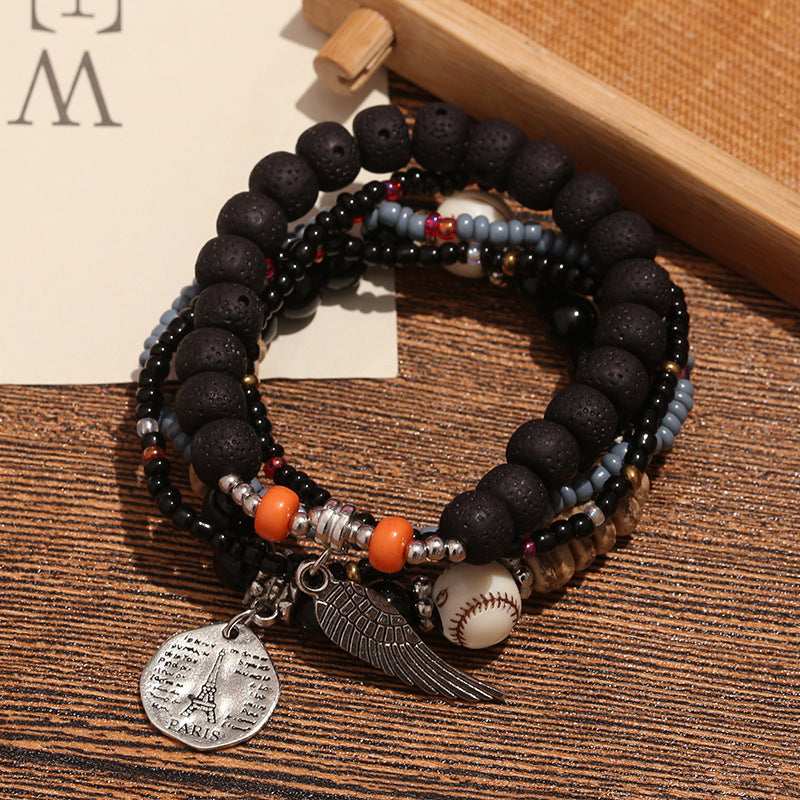 Bohemian Schicht Perlen Charme Armband Brehn