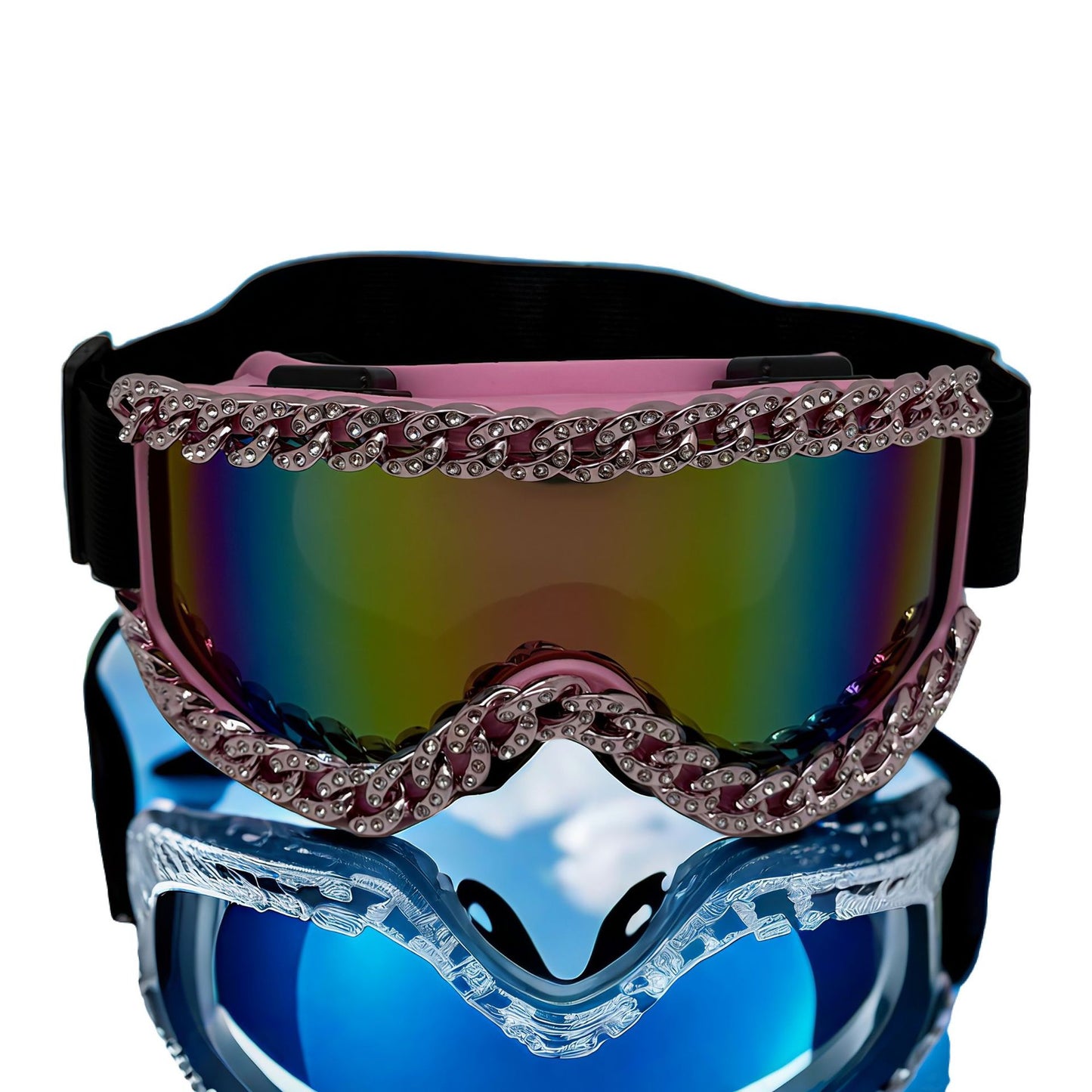 Damen Skibrille mit glamourösem Strassrahmen Brehn