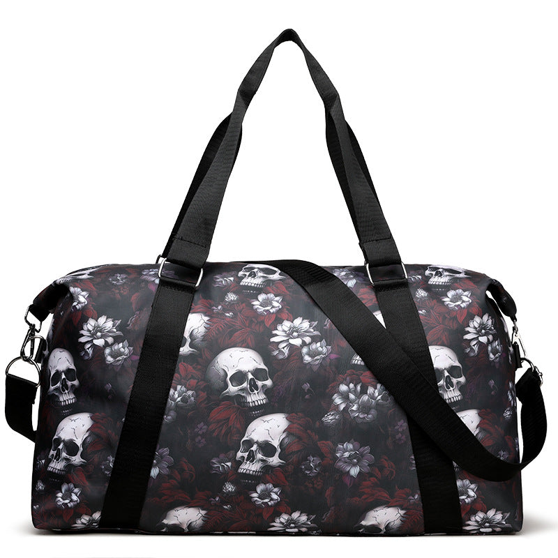Künstlerischer Skull Print Duffle Bag Brehn