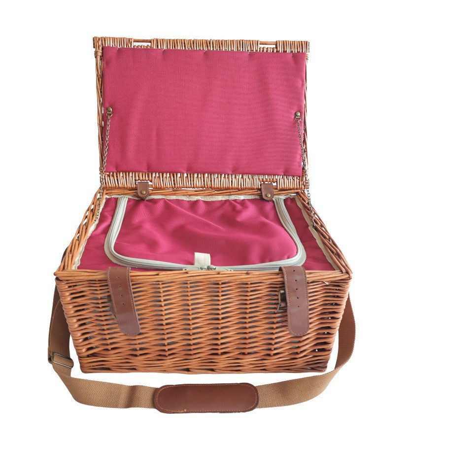 Damen Picknickkorb mit abnehmbaren Fächern und klassischem Gingham-Muster Brehn
