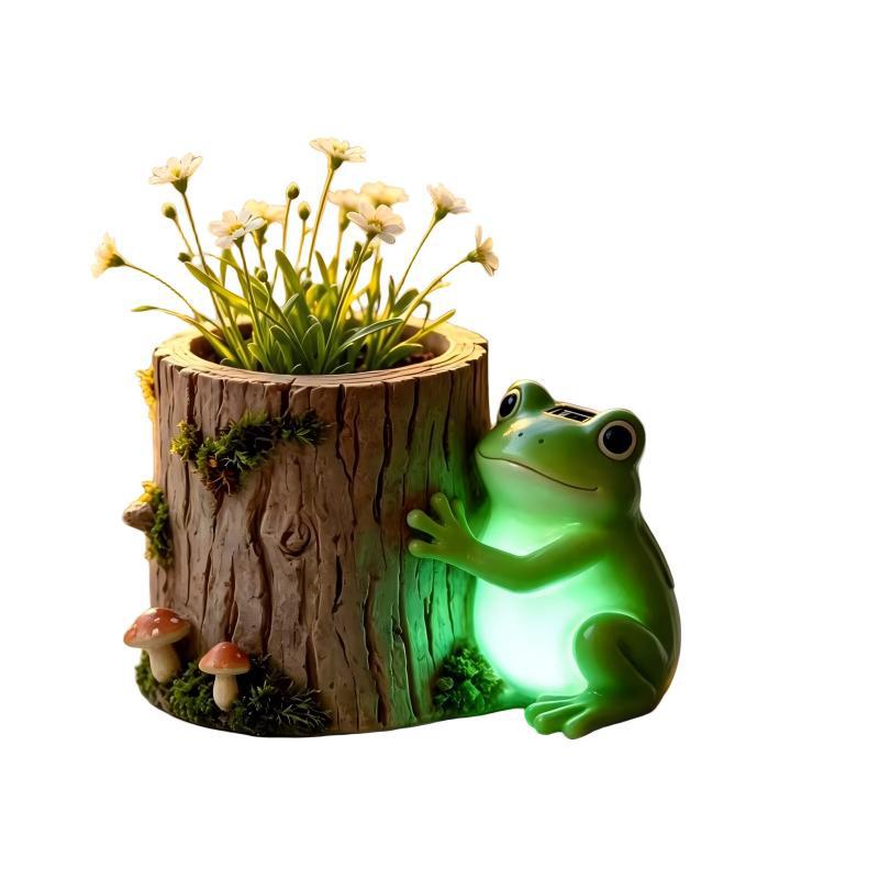 Dekorative Pflanzenlampe mit Frosch-Motiv Brehn