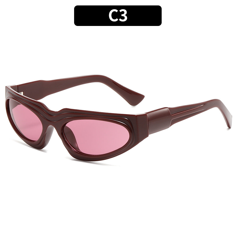 Elegante Retro Shield Sonnenbrille