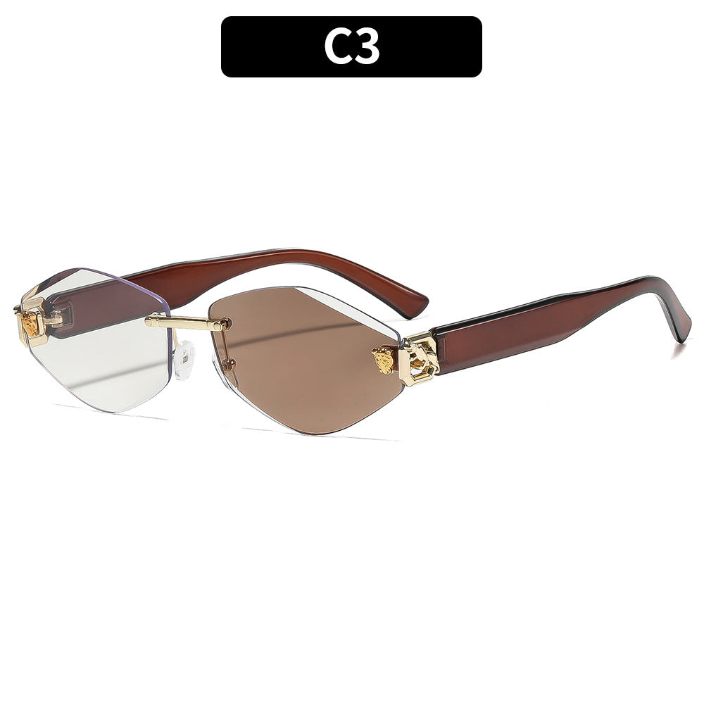 Elegante geometrische übergroße Sonnenbrille