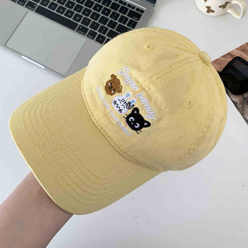 Damen Süße Tier-Stickerei Baseballmütze Brehn