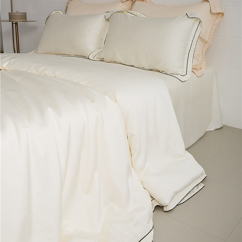 Luxuriöses glattes Satin-Bettwäsche-Set