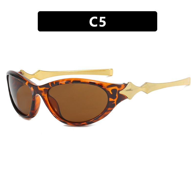 Damen Sonnenbrille im eleganten Retro-Stil mit auffälligen Gläsern Brehn