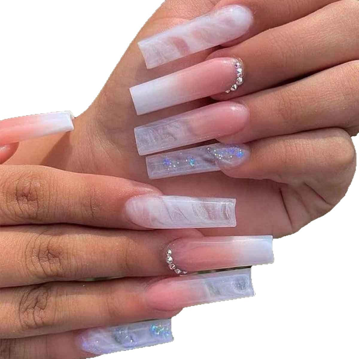 Premium Acryl Quadrat Press-On Nägel Brehn