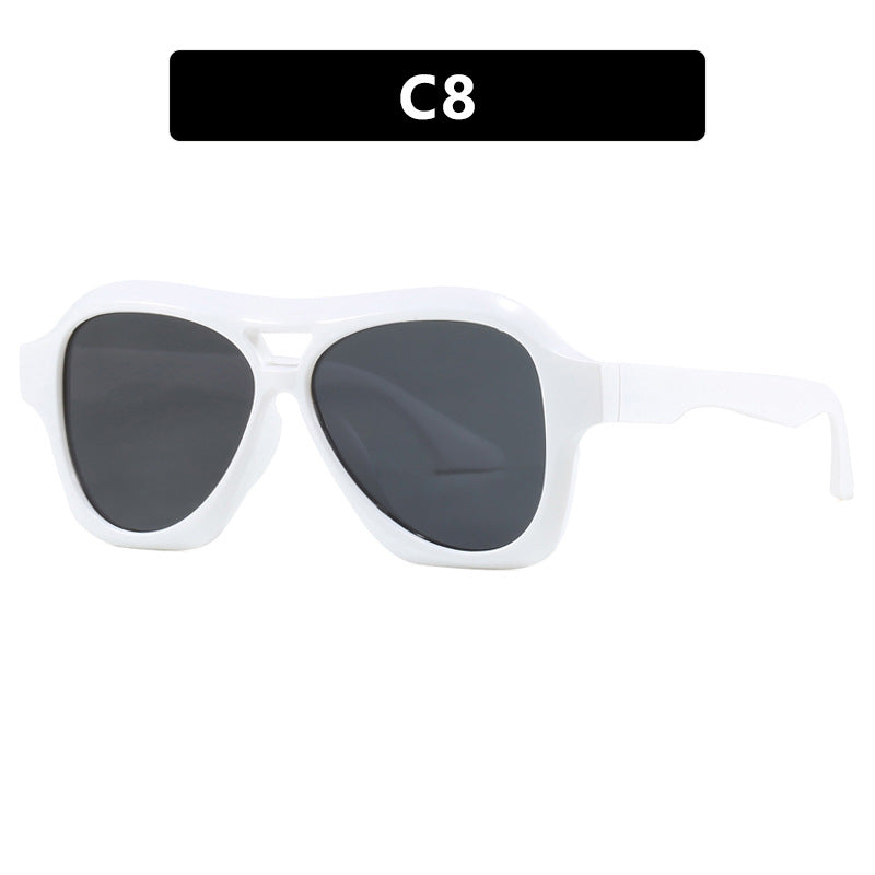 Damen modische Sonnenbrille im innovativen Design mit breitem Rahmen Brehn