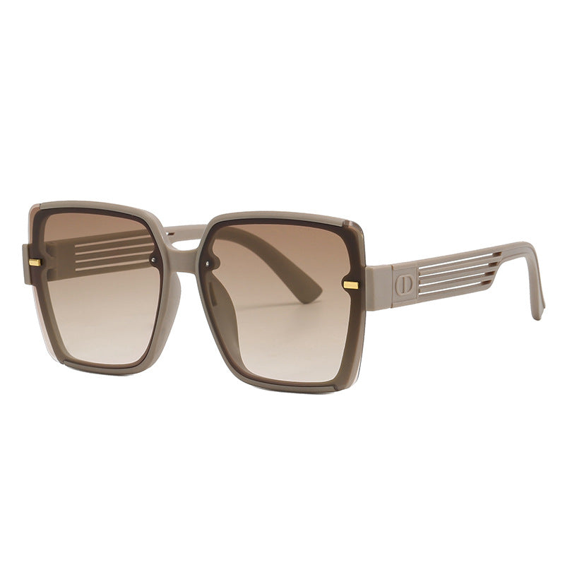 Damen quadratische Sonnenbrille mit trendigem Geometrie-Design Brehn