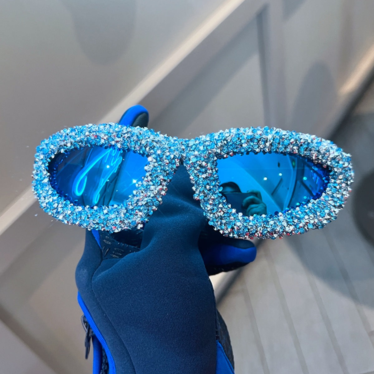 Damen Glamouröse Schmuckstein-Sonnenbrille Brehn