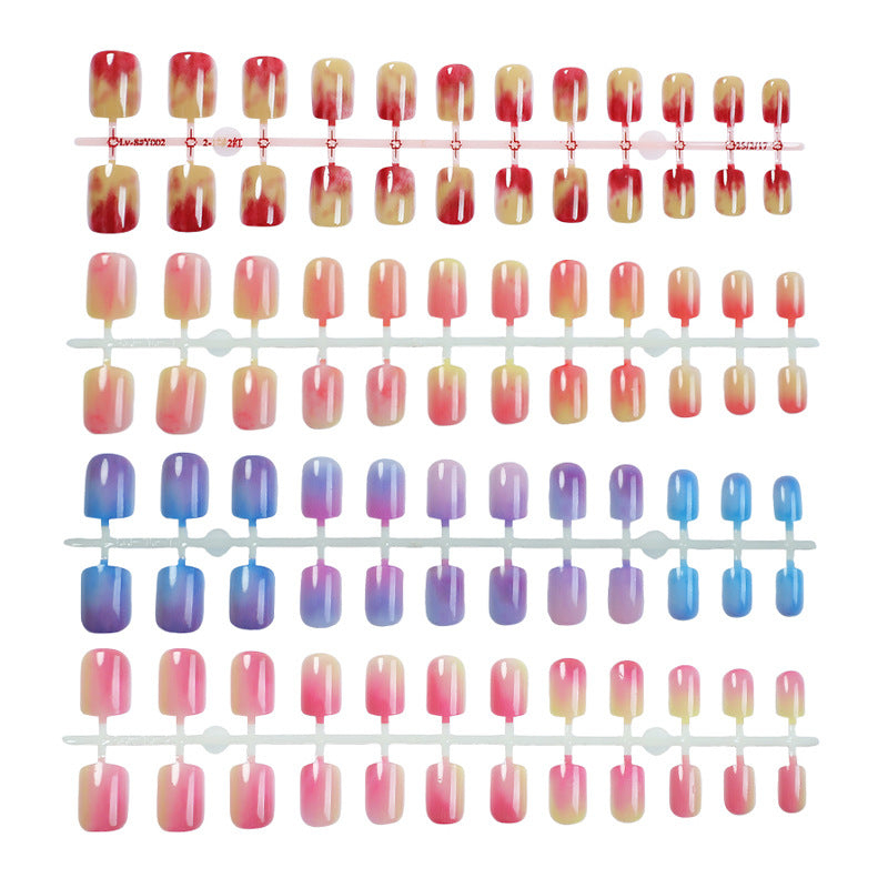 Künstlerisches Marmor-Effekt Press-On Nagelset Brehn