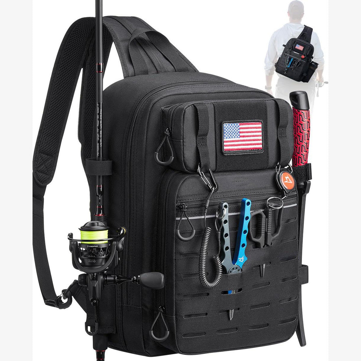 Taktischer Angel-Rucksack Brehn