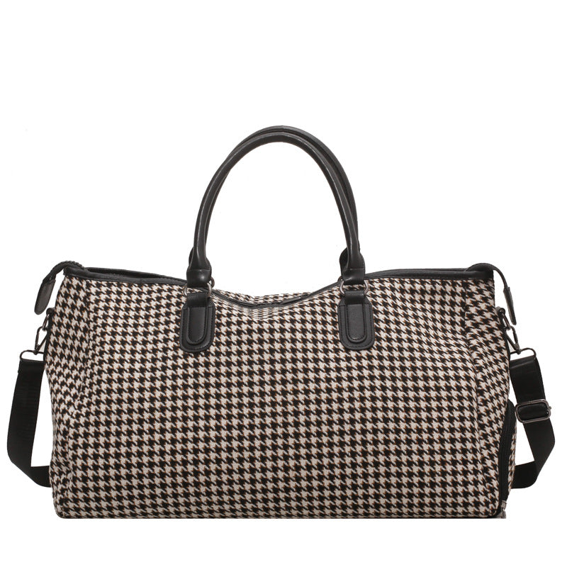 Schicke Hahnentritt-Wochenend-Duffle-Tasche