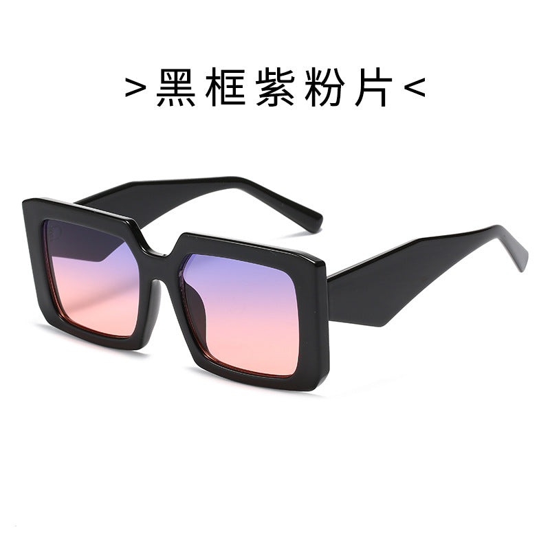 Damen Geometrische Sonnenbrille mit breitem Rahmen Brehn