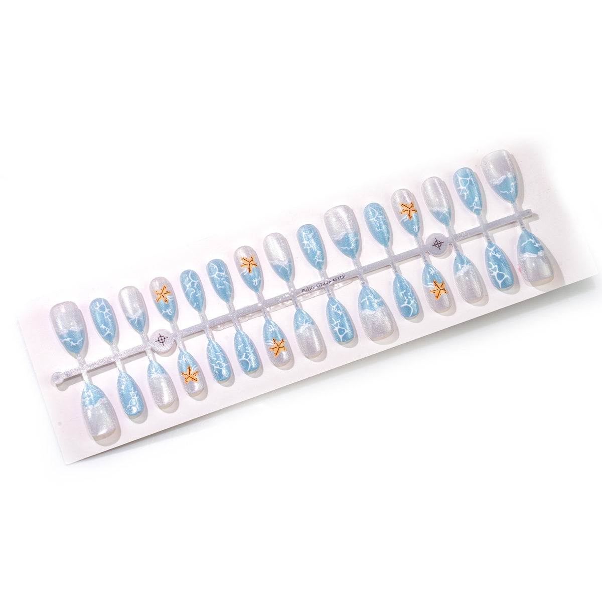 Ozean-inspiriertes Press-On Nagelkunst Set 1790738515