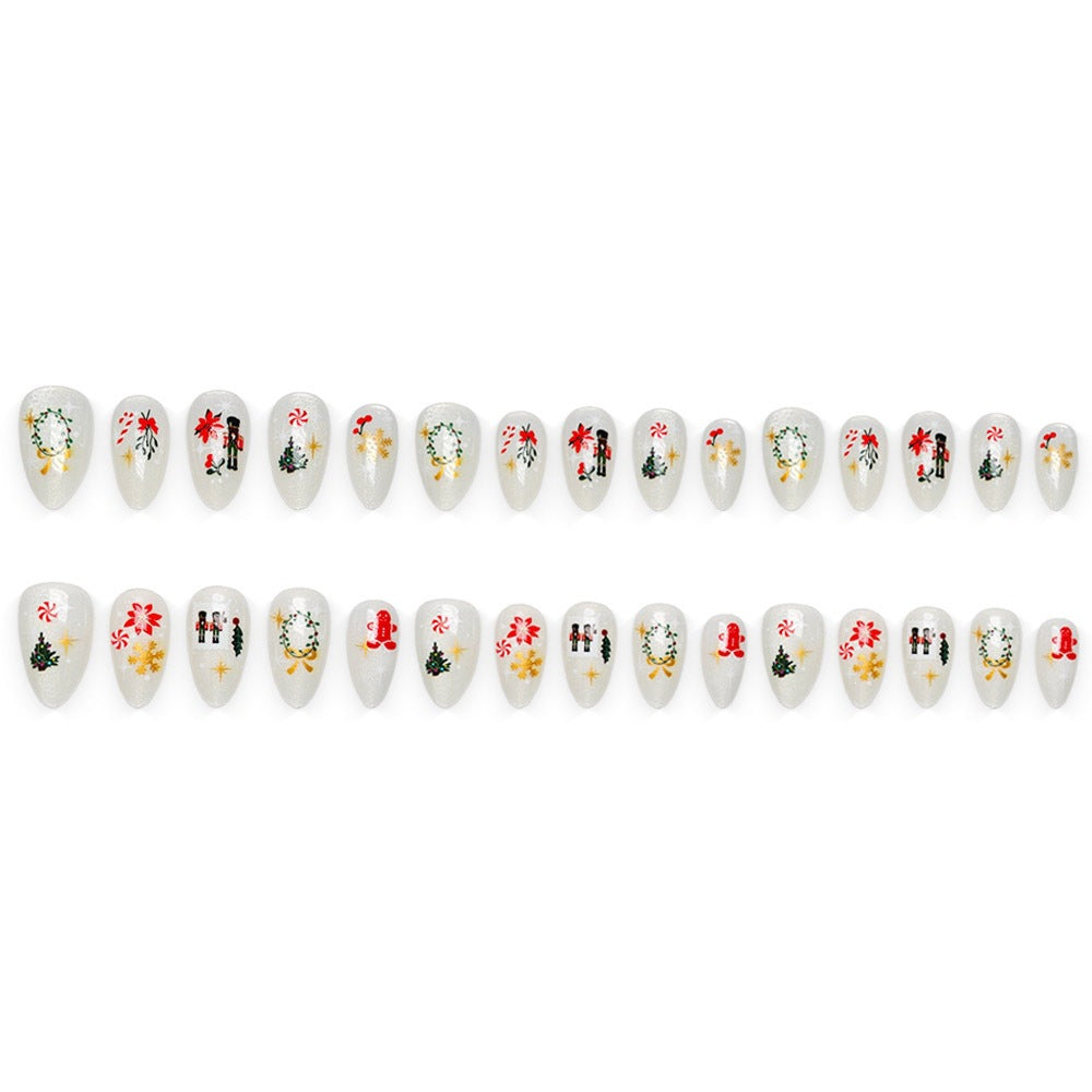 Kunstnägel mit festlichen Weihnachtsmotiven Brehn