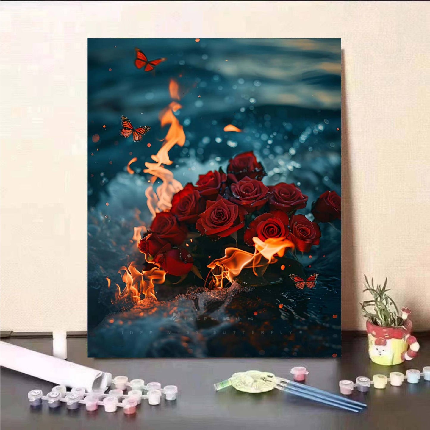 Floral Fantasy Malen nach Zahlen Wandkunst Brehn