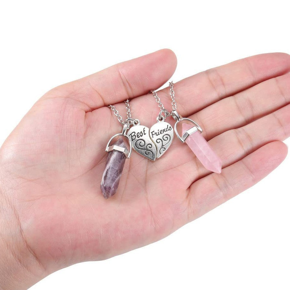 Beste Freunde Kristall Anhänger Necklace Brehn