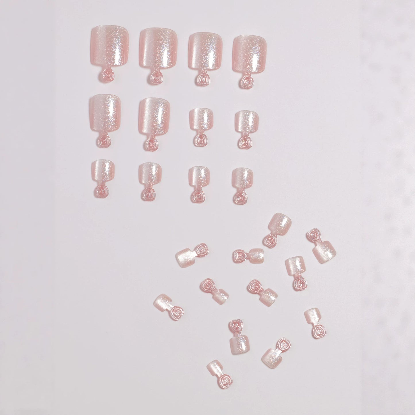 Premium Glitzernde Faux Gel Press-On Zehen Brehn