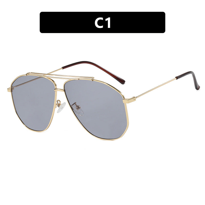 Damen kreative Piloten-Sonnenbrille mit auffälligem Rahmen Brehn