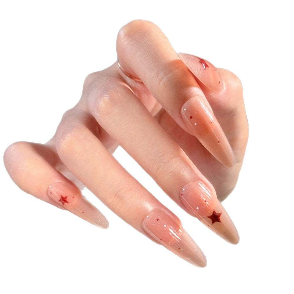 Künstlerisches Press-On-Nagelset mit Sternakzenten Brehn