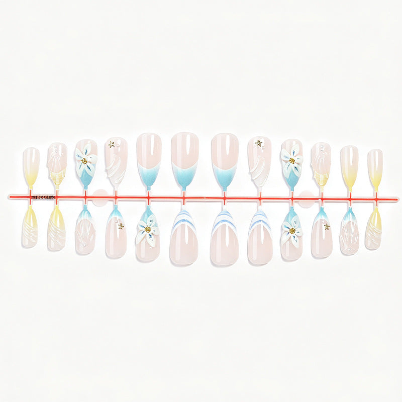 Premium Floral Art Press-On Nail Set Brehn
