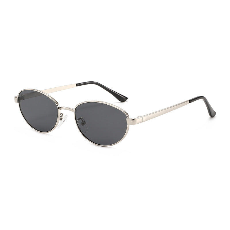 Damen modische Sonnenbrille mit schmalem Metallrahmen Brehn