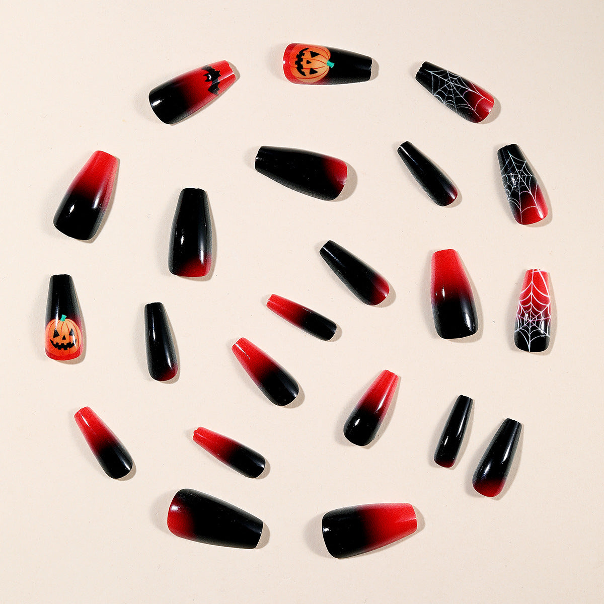 Halloween-inspirierte Acryl-Nagelkunst Brehn