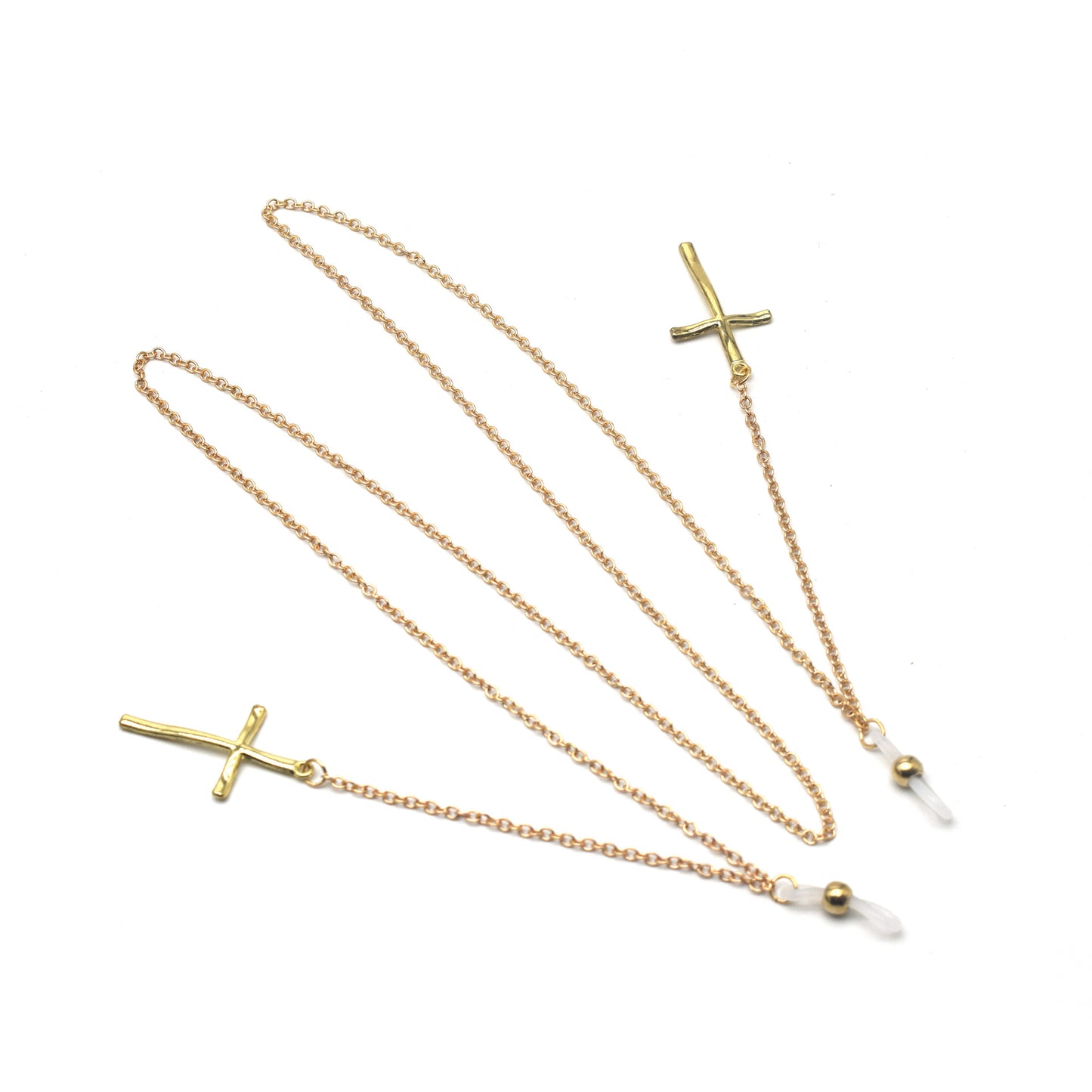 Eleganter Kreuz-Design Ketten-Brillenhalter Brehn